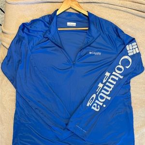 Columbia PFG 1/4 Zip Fishing Shirt, Mens XL, New Condition